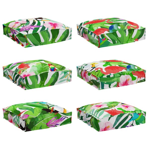 vidaXL Coussins de palette pour siège 6 Pièces Jungle tropical 40x40x8 cm en tissu Oxford