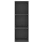 vidaXL Meuble TV mural Gris 37x37x107 cm Bois d’ingénierie