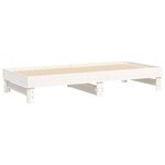 vidaXL Lit coulissant sans matelas blanc 2x(100x200) cm
