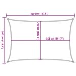 vidaXL Voile d'ombrage 160 g/m² Marron 3x4 m PEHD