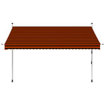 vidaXL Auvent manuel rétractable 300 cm Orange et marron