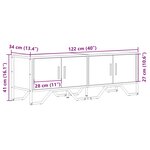 vidaXL Meuble TV noir 122x34x41 cm bois d'ingénierie
