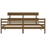 vidaXL Cadre de lit sans matelas marron miel 200x200 cm bois massif