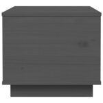 vidaXL Table basse Gris 40x50x35 cm Bois massif de pin