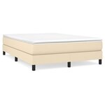 vidaXL Cadre de lit sans matelas crème 140x200 cm tissu