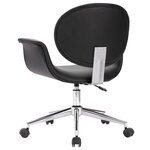 Chaise fauteuil siège pivotante de bureau informatique étude similicuir noir 02_0024157