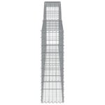 vidaXL Paniers à gabions arqués 7 Pièces 400x30x100/120 cm Fer galvanisé