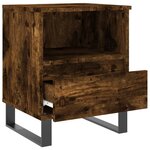 vidaXL Tables de chevet 2 Pièces chêne fumé 40x35x50 cm bois ingénierie