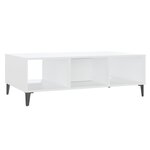 vidaXL Table basse blanc 103 5x60x35 cm bois d'ingénierie