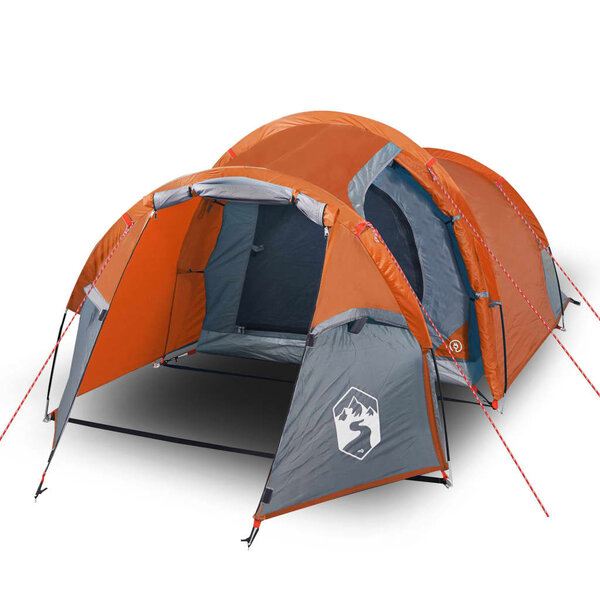 vidaXL Tente de camping tunnel 2 personnes orange imperméable