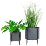 House Nordic Pots à fleurs 2 Pièces Pavia Gris