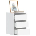 vidaXL Commode d'angle blanc 40x41x58 cm bois d'ingénierie