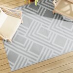 vidaXL Tapis d'extérieur Gris 160x230 cm PP