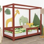 Lit cabane enfant BUNKY 80 x 160 rouge brique