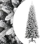 vidaXL Sapin de Noël artificiel avec neige floquée 210 cm PVC et PE
