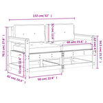 vidaXL Chaises de jardin avec coussins lot de 2 bois de pin imprégné