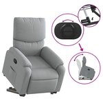 vidaXL Fauteuil inclinable Gris clair Tissu