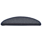 vidaXL Tapis de marches d'escalier 15 Pièces Gris foncé et bleu 56x17x3cm