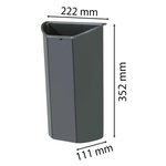 Compartiment Écologic semi-circulaire profond 4.5L anthracite EXACOMPTA