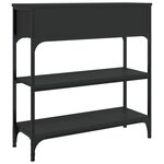 vidaXL Table console noir 72 5x25x75 cm bois d'ingénierie