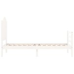 vidaXL Cadre de lit avec tête de lit blanc petit simple bois massif
