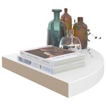vidaXL Étagère d'angle flottante blanc brillant 35x35x3 8 cm MDF