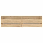 vidaXL Cadre de lit avec tiroirs sans matelas chêne sonoma 90x190 cm