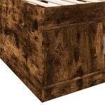 vidaXL Lit de jour avec tiroirs sans matelas chêne fumé 90x190 cm