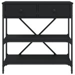 vidaXL Table console noir 75x34 5x75 cm bois d'ingénierie