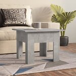 vidaXL Table basse Gris béton 55x55x42 cm Aggloméré