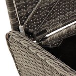vidaXL Banc de rangement avec coussin gris 115x51x52 cm résine tressée