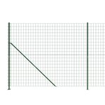 vidaXL Clôture en treillis métallique avec bride vert 1 8x25 m