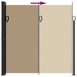 vidaXL Auvent latéral rétractable taupe 200x600 cm