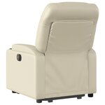 vidaXL Fauteuil inclinable Crème Similicuir