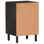 vidaXL Armoire de salle de bain noir 38x33x58 cm bois massif manguier