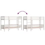 vidaXL Lit superposé Blanc 90x190 cm Bois de pin massif