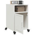 vidaXL Tables de chevet 2 Pièces blanc 36x39x59 cm acier