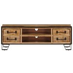 vidaXL Meuble TV avec tiroirs 120x30x40 cm Bois massif de manguier