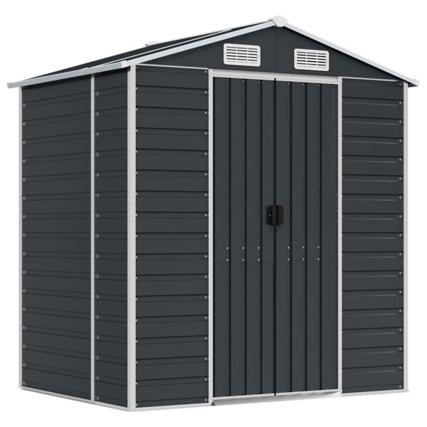 vidaXL Abri de jardin anthracite 191x130x198 cm acier galvanisé