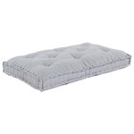 Coussin canapé palette vidaXL en tissu gris
