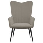 vidaXL Chaise de relaxation Gris clair Velours