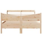 vidaXL Cadre de lit avec tête de lit 160x200 cm bois de pin massif