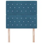 Tête de lit vidaXL bleu foncé avec boutons en cristal tuftés 100 cm en velours