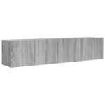 vidaXL Ensemble de meubles TV 2 Pièces Sonoma gris Bois d'ingénierie