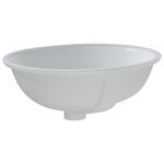 vidaXL Évier de salle de bain blanc 47x39x21 cm ovale céramique
