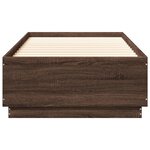 vidaXL Cadre de lit chêne marron 90x200 cm bois d'ingénierie