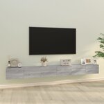 vidaXL Ensemble de meubles TV 3 Pièces Sonoma gris Bois d'ingénierie