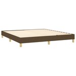 vidaXL Cadre de lit sans matelas marron foncé 160x200 cm tissu