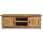 vidaXL Meuble TV teck massif 120x30x40 cm