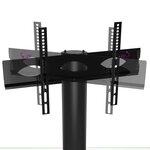vidaXL Meuble TV d'angle 3 niveaux pour 32-70 pouces noir et argenté